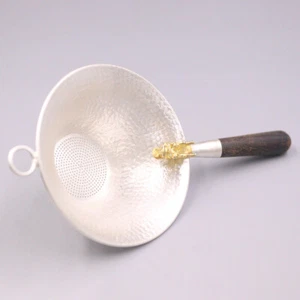 Reines 999 Feinsilber Teesieb Drachenkopf Handarbeit Netze Filter Teeservice - Bild 1 von 6