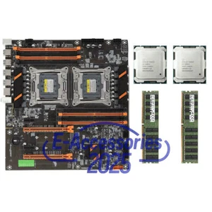 2x Intel Xeon E5-2680 V4 CPU + X99 Motherboard + 2x 32GB DDR4 2133P ECC RAM - Bild 1 von 7