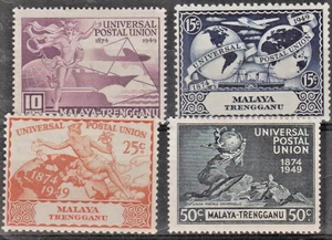 (21) MALAYA - TRENGGANU - 1949 UPU. MINT LIGHTLY HINGED - Picture 1 of 1