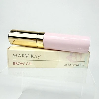 Vintage Mary Kay Brow Gel .45oz Classic Pink Tube Gold Top New In Box Clear NOS - Image 1 of 4