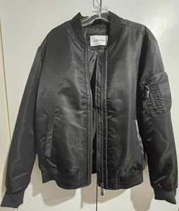 CALVIN KLEIN BLACK MENS BOMBER JACKET SM TAGGED NEW RRP $360 - Picture 1 of 4
