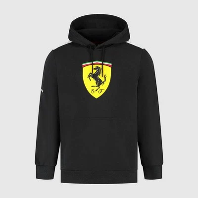 Scuderia Ferrari F1 Large Shield Hoodie / Hooded Sweatshirt Black - Image 1 of 2