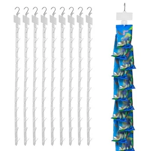 10 Pcs Station Hanging Merchandise Strips with S Hooks for Retail Display - Picture 1 of 8