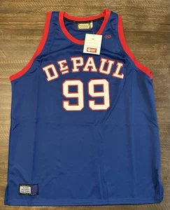 DEPAUL BLUE DEMONS GEORGE MIKAN HARDWOOD LEGENDS THROWBACK JERSEY MENS 4XL NWT - Picture 1 of 6