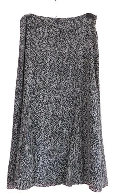 JONES Нью-Йорк миниатюрный женщин шелк расклешенный юбка черный бежевый Geo Sz 4P - Изображение 1 из 4