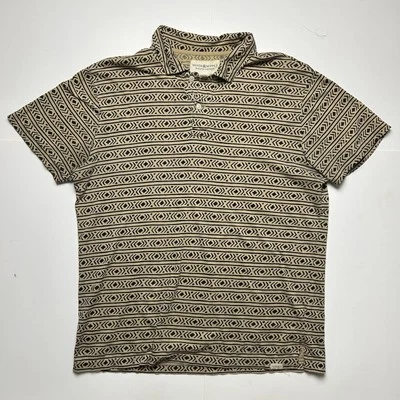 Camisa Polo Denim & Supply Ralph Lauren Ligera Estampado Geométrico Beige Talla M Foto 1 de 4