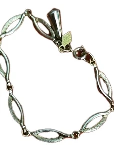 Brazalete de eslabones encadenados Sara Coventry vintage años 60 firmado 7 pulgadas dorado - Imagen 1 de 4