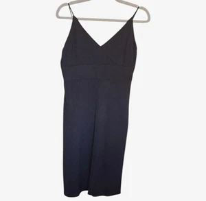 Ann Taylor Vintage Silk Slip Dress Mini 90s Y2K Lined Fairy Black Size 6P Petite - Picture 1 of 10