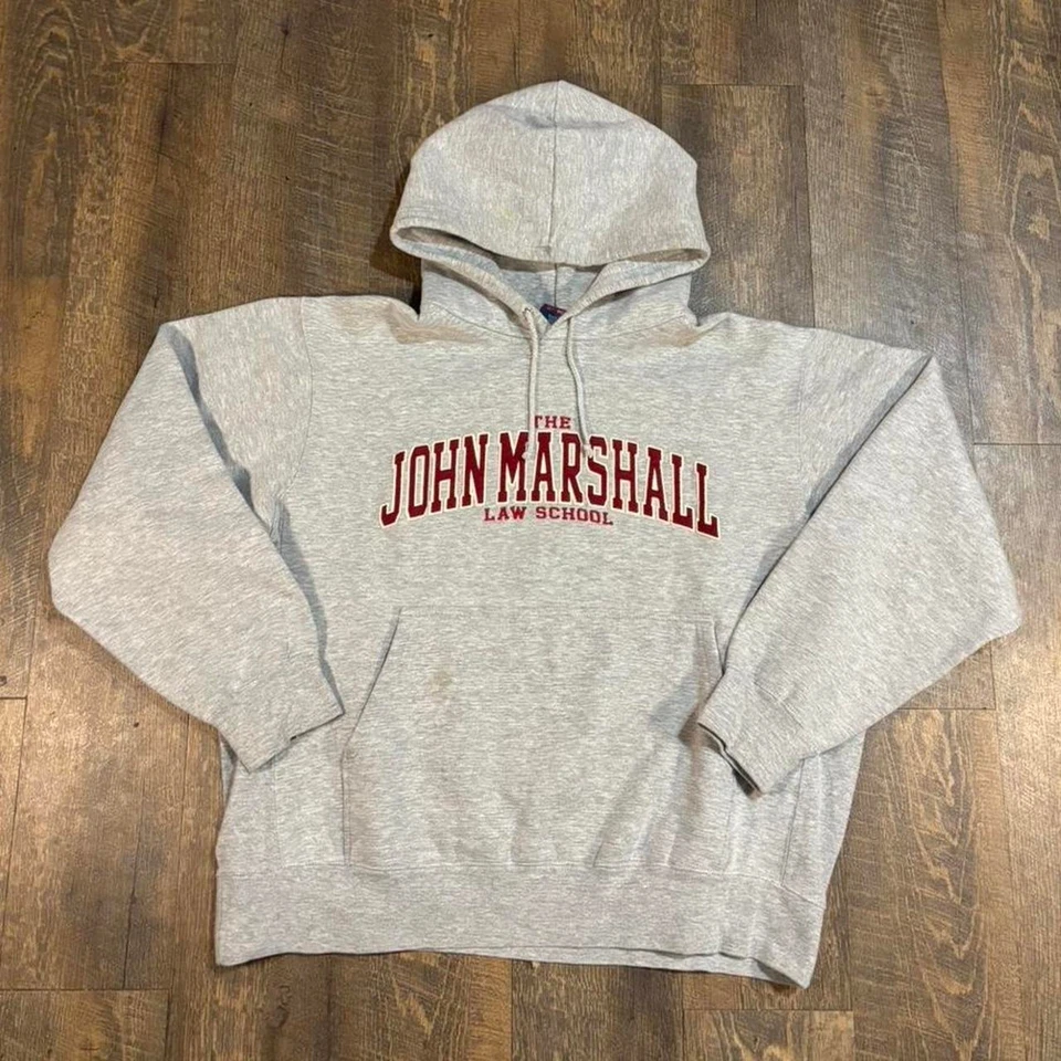 Vintage 80s John Marshall Law School Embroidered Hoodie - Image 1 of 4