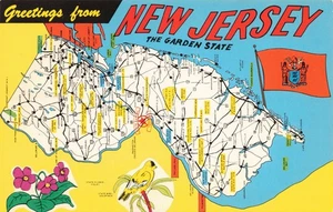 Postkarte Karte NJ New Jersey The Garden State F650 - Bild 1 von 2