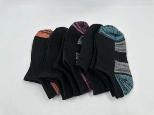 Athletic Arch Supporting Black Colored Ankle Socks 5 Pairs Toddler Unisex Sz S - Picture 1 of 1