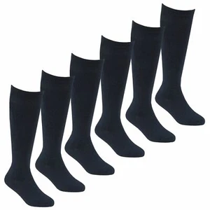 Kids Knee High Socks Girls Boys Childrens Bamboo School Sock 6 or 12 Pairs - Picture 1 of 17