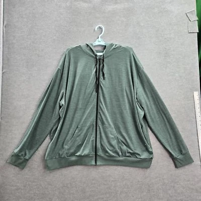 Torrid Women Hoodie 2 Green Super Soft Performance Activewear Zipper Jersey - Image 1 of 4