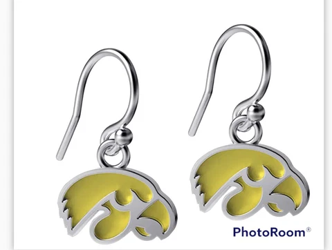 Iowa Hawkeyes Stud Earrings Hypoallergenic NCAA Licensed Jewelry By Aminco Cover
