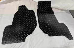 Kawasaki Teryx KRX 1000 Floor Boards Diamond Plate Alum Black Powdercoat Set 2 - Foto 1 di 2