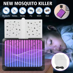 Mosquito Gnats Trap Lamp Indoor Light Tending Pest Sticky Trap +6 Sticky Paper - Picture 1 of 14