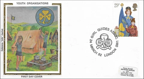 Scouting Girl Scout Jubilee Camp Youth Organisation GB Colorano Silk FDC 1982 Cover