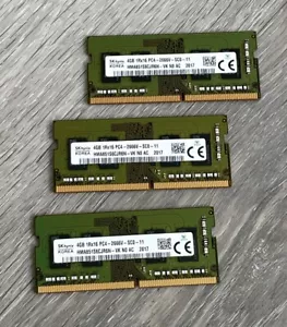 (3 Piece) SK Hynix HMA851S6CJR6N-VK PC4-2666V 12GB (3x4GB) SODIMM Memory #M22-20 - Picture 1 of 3