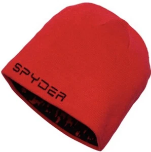 Spyder Warp Reversible BLACK RED STRETCH Beanie Hat Kids Boys One Size New $30 - Picture 1 of 5