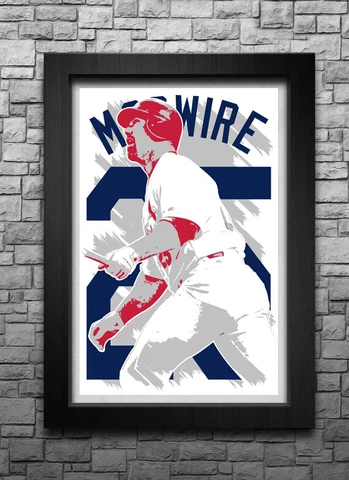 MARK McGWIRE art print/poster ST. LOUIS CARDINALS FREE S&H! JERSEY Cover