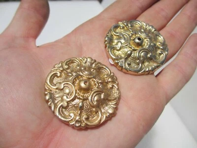 Brass Ormolu Furniture Hardware Mount French Flower Antique STYLE x1 - £3each - Image 1 of 4