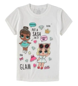 LOL Surprise White Miss Baby Leading Baby Short Sleeve Tee T Shirt Top Size 5/6 - Picture 1 of 4