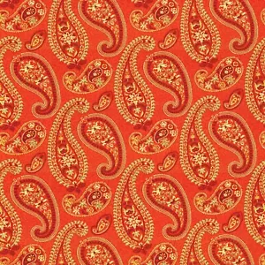 Waverly CAFTAN PAISLEY Red CARDAMOM Home Decor Drapery Pillow Sewing Fabric BTY - Picture 1 of 7