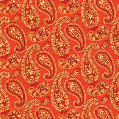 Waverly CAFTAN PAISLEY Red CARDAMOM Home Decor Drapery Pillow Sewing Fabric BTY - Image 1 of 4