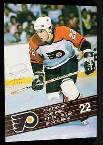 1987-88 Flyers Postcards #22 Rick Tocchet JC Penny Hockey Flyers 4x6 Pre-printed - Picture 1 of 2