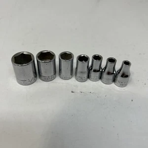 Craftsman 7-Piece 1/4" Drive 6-Point SAE Socket Set 1/2”-5/32”(v and g) USA - Imagen 1 de 5