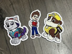 PAW Patrol Patch Lot Iron On Everest Ryder Rubble Cartoon Character Embroidered - Picture 1 of 7