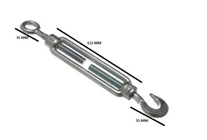 Turnbuckle Strainer Fence Wire Tensioner Hook Eye ZP 12MM ( Pack Of 48 ) - Picture 1 of 1