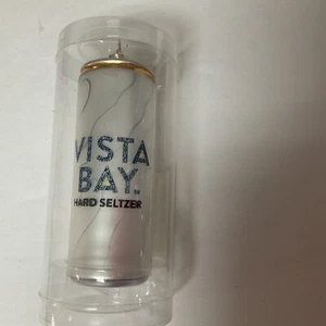 2020 SILVER Aldi Vista Bay Hard Seltzer Can Glass Christmas Tree Ornament Xmas - Picture 1 of 2