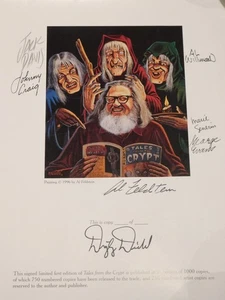 Tales of The Crypt MAD Magazine Signed Autographed Art Book Cover Tales Terror - Picture 1 of 9