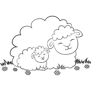 'Sleepy Sheep' Unmounted Rubber Stamp (RS006898) - Picture 1 of 6