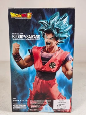 Figura Auténtica Banpresto Blood of Saiyajin Super Saiyajin Azul Goku Kaioken Foto 1 de 4