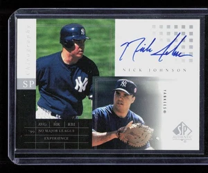 Nick Johnson 2000 SP Authentic #NJ Chirography Rookie Auto - Picture 1 of 2