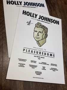 HOLLY JOHNSON 25 Tour Poster handsigniert Autogramm VIP Frankie Goes To Hollywood - Bild 1 von 3
