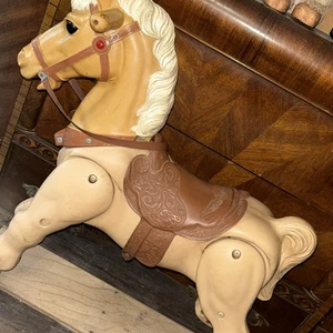 Vintage 1967 Marx Toys Marvel the Mustang Ride On Galoping Horse No Sound/WH1 - Bild 1 von 14