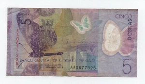 SAINT THOMAS E PRINCIPE PRINCE 5 DOBRAS 2016 PICK 70 POLYMER LOOK SCANS - Picture 1 of 2