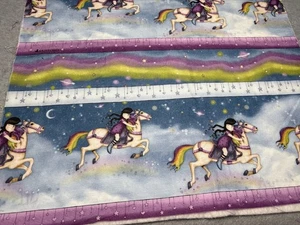 Santoro Gorjuss Cotton Fabric 18"x20" with Girl & Horse Design - Picture 1 of 7
