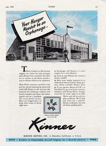1944 Kinner Aircraft Engine Ad 7/12/2025i - Picture 1 of 1