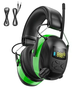 2025 AM/FM Radio Ear Protection Headphones with Backlit Digital Display, 120H Wo - Picture 1 of 8