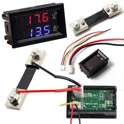 10/50/100A Voltmeter Amperemeter Shunt Ampere Dual Digital Messgerät Ersatz - Bild 1 von 4