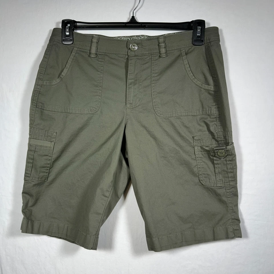 Pantalón corto estilo cargo verde Gloria Vanderbilt para mujer talla 10 Foto 1 de 4