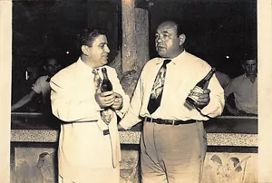 "Two Ton" Tony Galento Boxer, Advertising Cristal Cuban Beer Tie RP Postcard - Picture 1 of 2