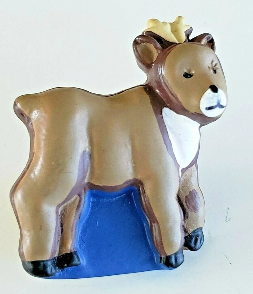 Pin de corbata de solapa de resina de reno ciervo Buck vintage 1-3/16" Foto 1 de 4