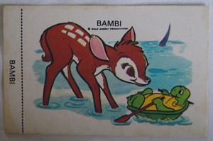 Classic Disney Vintage 1970's Sunicrust Disney Sunny Fun Card - Bambi