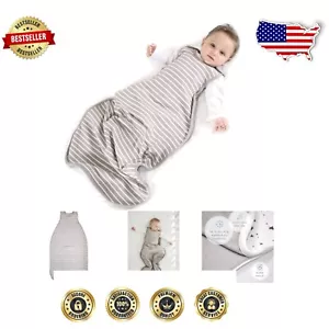 Merino Wool Baby Sleep Sack - Adjustable 4 Season Wearable Blanket for Toddlers - Picture 1 of 11
