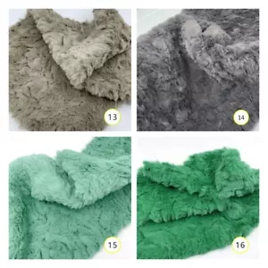 1pc Faux Rabbit Fur Fabric Fluffy Doll Curly Hair Material DIY Sewing 25 45CM - Picture 1 of 36